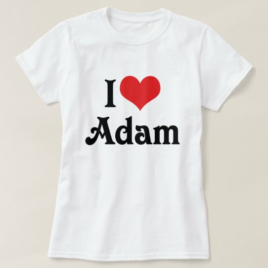 I Liebe Adam T-Shirt (Design vorne)