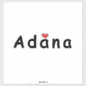I Liebe Adana Aufkleber (Blatt)