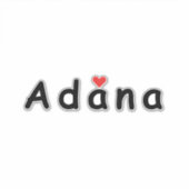 I Liebe Adana Aufkleber (Vorderseite)