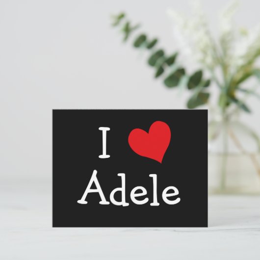 I Liebe Adele Postkarte (Stehend Vorderseite)