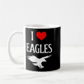 I Liebe Adler I herz Adlervogel von P Lover Bird Kaffeetasse (Links)