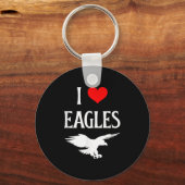 I Liebe Adler I herz Adlervogel von P Lover Bird Schlüsselanhänger (Vorderseite)