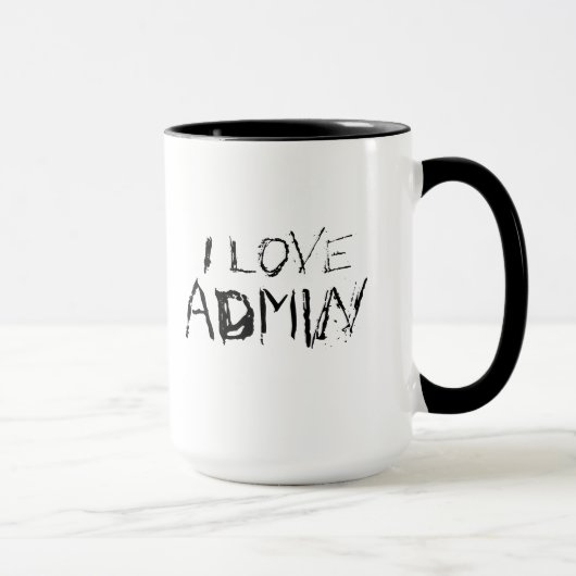 I Liebe Admin - städtische, edle Büroarbeit Tasse (Rechts)