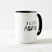 I Liebe Admin - städtische, edle Büroarbeit Tasse (VorderseiteRechts)