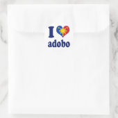 I Liebe Adobe Pinoy Runder Aufkleber (Tasche)
