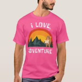 I Liebe Adventure Bear Explorer - Backpacker Hikin T-Shirt (Vorderseite)