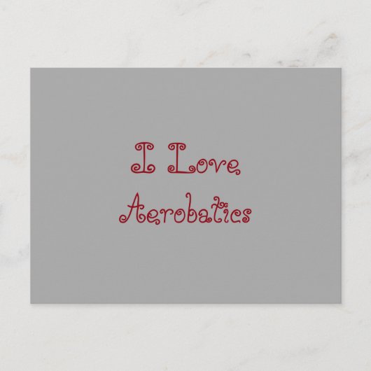 I Liebe Aerobatik Postkarte (Vorderseite)