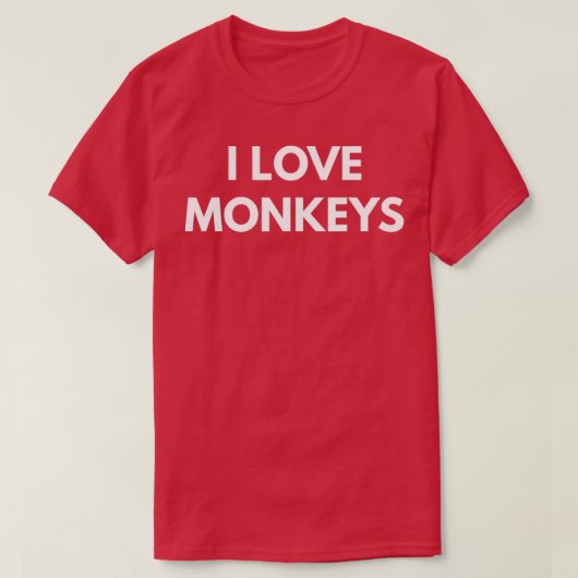 I Liebe Affen - 1 T-Shirt (Design vorne)