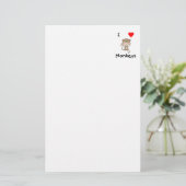 I Liebe-Affen (2) Briefpapier (Stehend Vorderseite)