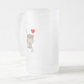 I Liebe-Affen Mattglas Bierglas (Vorderseite Links)