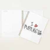 I Liebe Affen Niedlich handgeschriebene Typografie Planer (Anzeige)