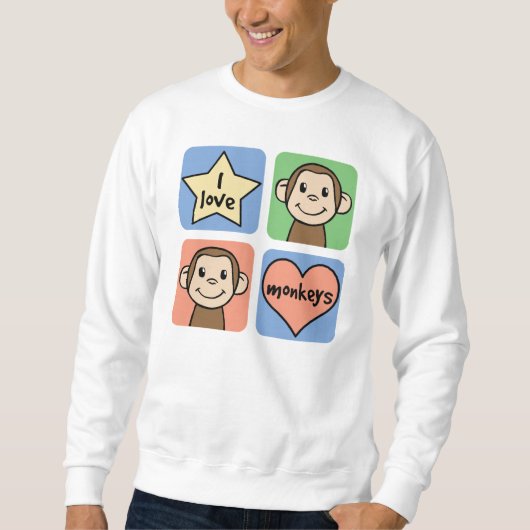 I Liebe-Affen Sweatshirt (Vorderseite)