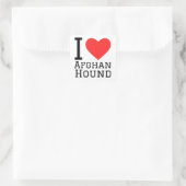 I Liebe afghan hound Quadratischer Aufkleber (Tasche)