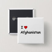 I Liebe Afghanistan Button (Vorne & Hinten)
