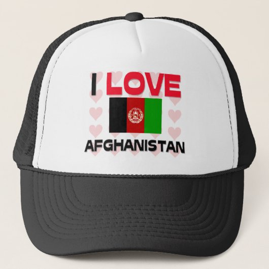 I Liebe Afghanistan Truckerkappe (Vorderseite)