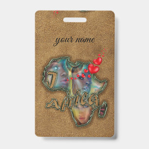 I Liebe Africa Messenger Bag Abzeichen Ausweis