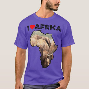 I Liebe Africa Wildlife Map Elephant Bodyguard T-Shirt