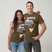 I Liebe Africa Wildlife Map Elephant Tug of War T-Shirt (Unisex)