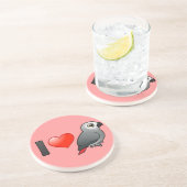 I Liebe-Afrika-Grau Untersetzer (Seite)