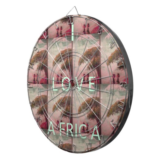 I Liebe Afrika - Kulturlandschaftsmuster Dartscheibe (Vorderseite rechts)