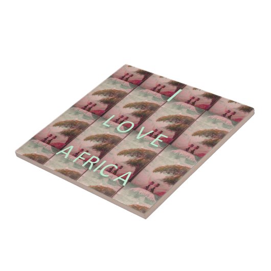 I Liebe Afrika - Kulturlandschaftsmuster Fliese (Seite)