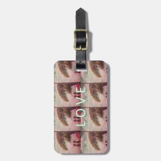 I Liebe Afrika - Kulturlandschaftsmuster Gepäckanhänger (Vorderseite vertikal)