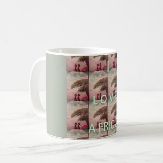I Liebe Afrika - Kulturlandschaftsmuster Kaffeetasse (Vorderseite Links)