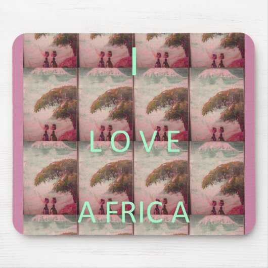 I Liebe Afrika - Kulturlandschaftsmuster Mousepad (Vorne)