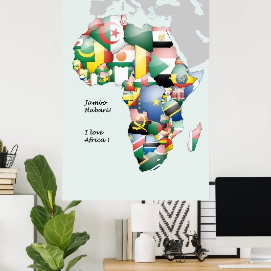 I Liebe Afrika Poster (Heimbüro)