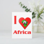 I Liebe Afrika Postkarte (Stehend Vorderseite)
