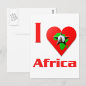 I Liebe Afrika Postkarte (Vorne/Hinten)