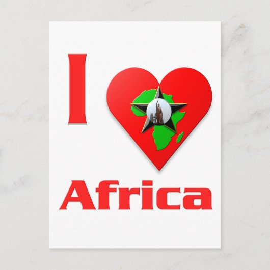 I Liebe Afrika Postkarte (Vorderseite)