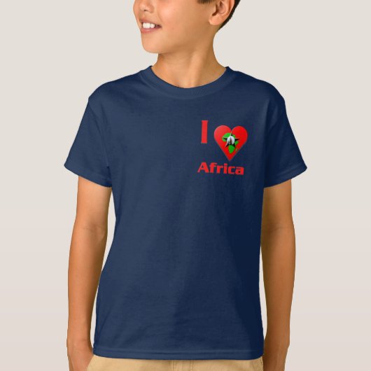 I Liebe Afrika T-Shirt (Vorderseite)