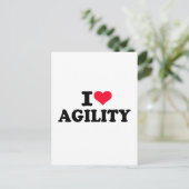 I Liebe Agility Postkarte (Stehend Vorderseite)