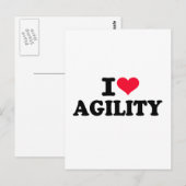 I Liebe Agility Postkarte (Vorne/Hinten)