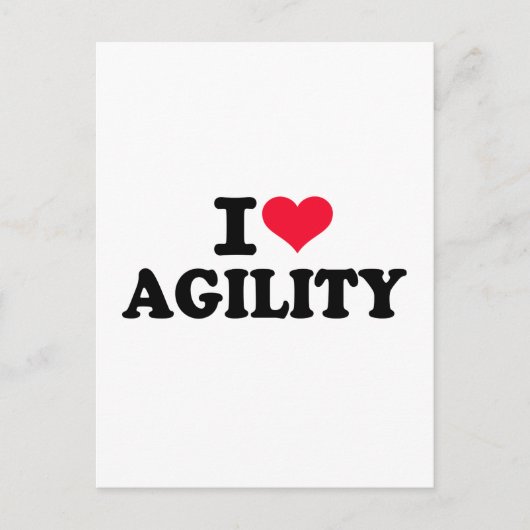 I Liebe Agility Postkarte (Vorderseite)