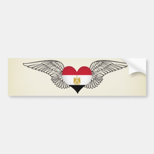 I Liebe Ägypten - Flügel Autoaufkleber (Vorne)