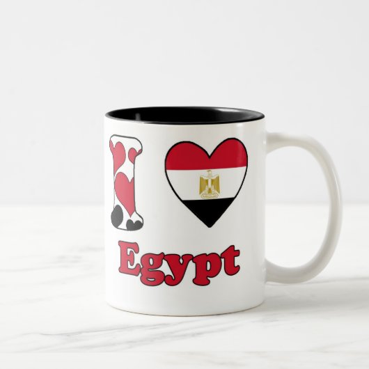 I Liebe Ägypten Zweifarbige Tasse (Rechts)