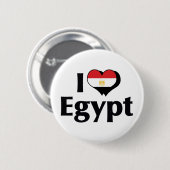 I Liebe Ägyptische Flagge Button (Vorne & Hinten)