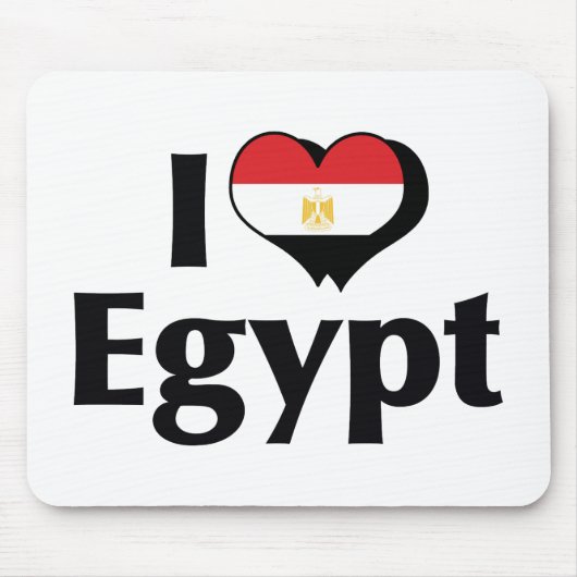 I Liebe Ägyptische Flagge Mousepad (Vorne)