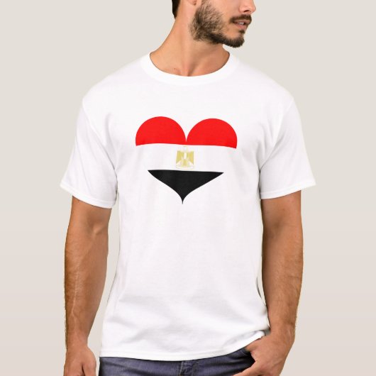 I Liebe Ägyptische Flagge T-Shirt (Vorderseite)