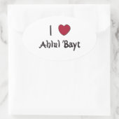 I Liebe Ahlul Bayt Ovaler Aufkleber (Tasche)