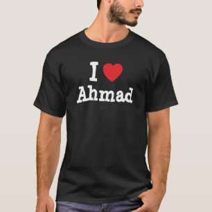 I Liebe Ahmed Herz Brauch personalisiert T-Shirt