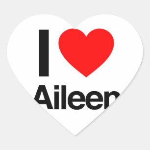 i Liebe aileen Herz-Aufkleber