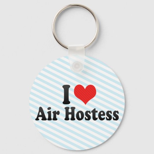 I Liebe Air Hostess Schlüsselanhänger (Vorderseite)