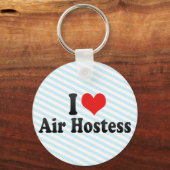 I Liebe Air Hostess Schlüsselanhänger (Vorderseite)