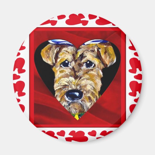 I Liebe Airedales Magnet (Vorne)