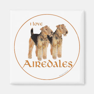 I Liebe Airedales Magnet