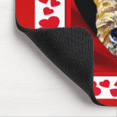 I Liebe Airedales Mousepad (Ecke)