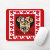 I Liebe Airedales Mousepad (Mit Mouse)